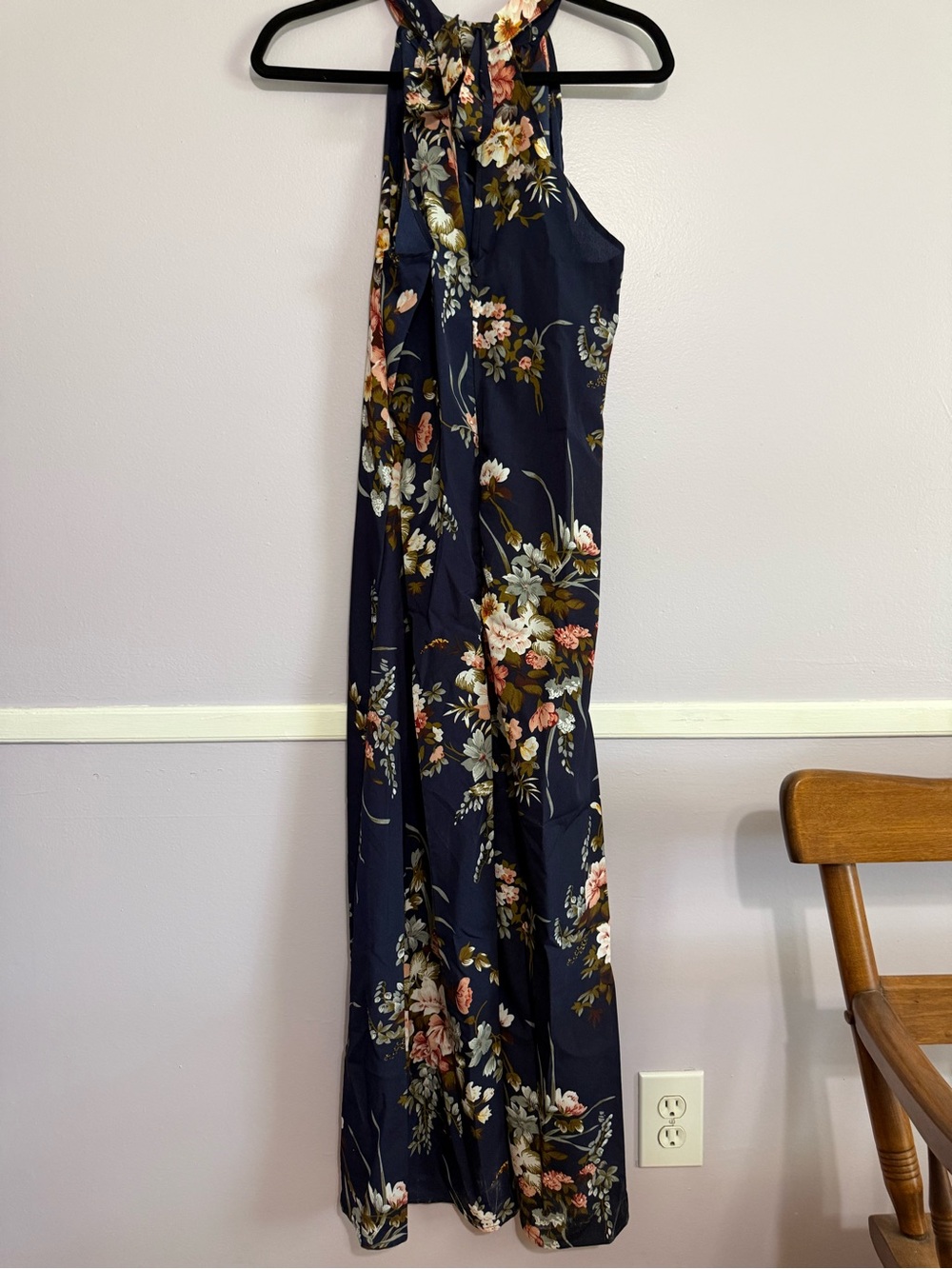 Floerns Women’s Sleeveless Halter Neck Vintage Floral Maxi Dress Size Medium - Picture 4 of 9
